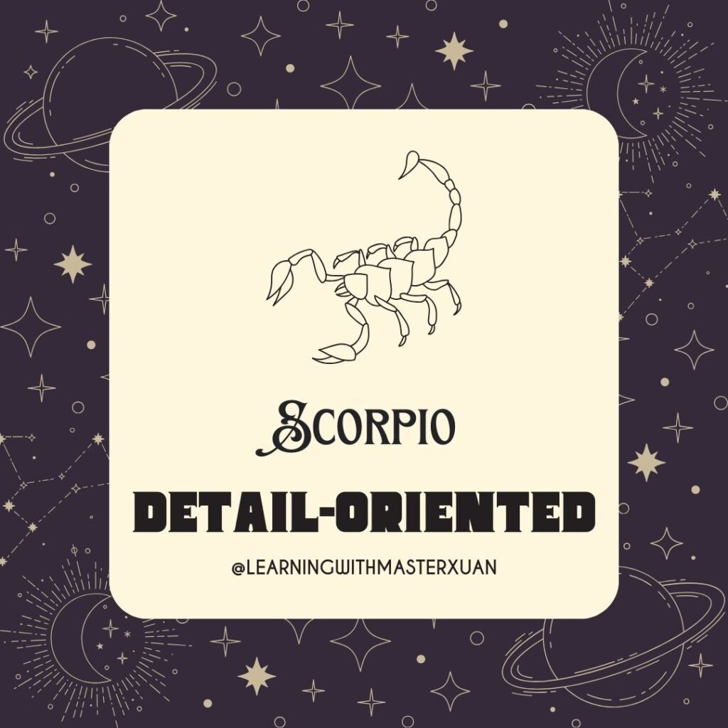 Zodiac signs learning styles: Scorpio