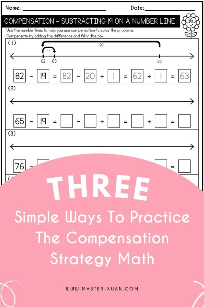 The Compensation Strategy Math Using Number Line.