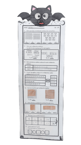 Bat craft is part of the math Halloween crafts.