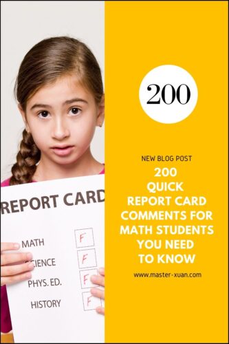 200 Quick Report Card Comments For Math Students You Need To Know ...