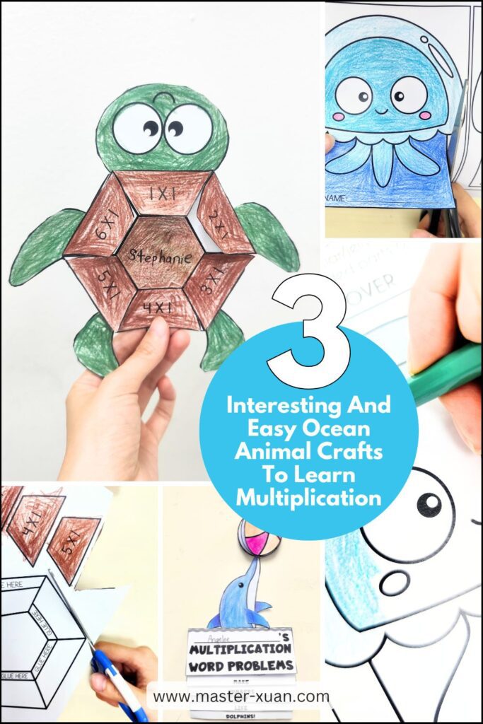 3 Interesting And Easy Ocean Animal Crafts To Learn Multiplication blog post