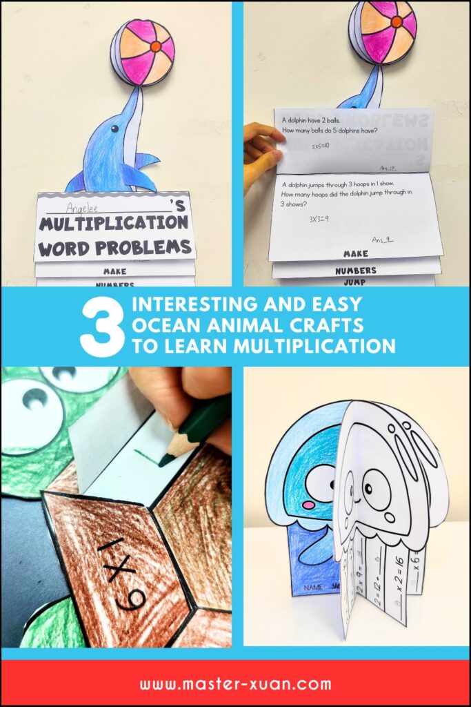 3 Interesting And Easy Ocean Animal Crafts To Learn Multiplication blog post