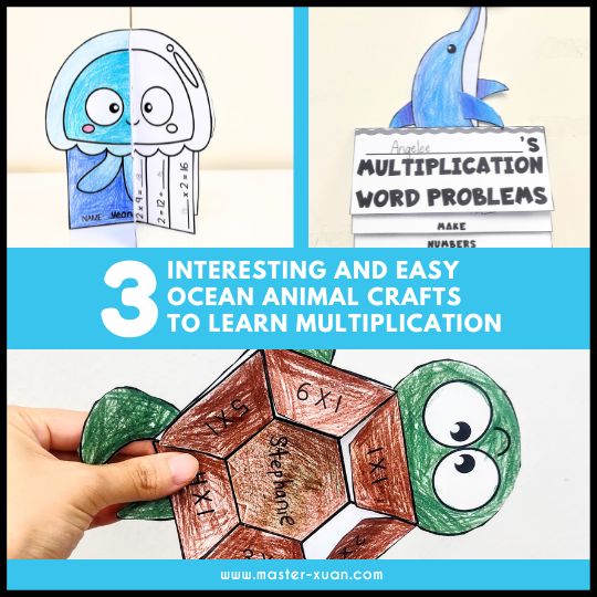 3 Interesting And Easy Ocean Animal Crafts To Learn Multiplication blog post