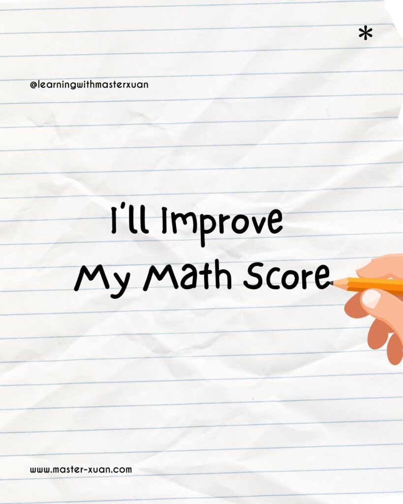 New year resolution for students 10: I'll improve my math score.