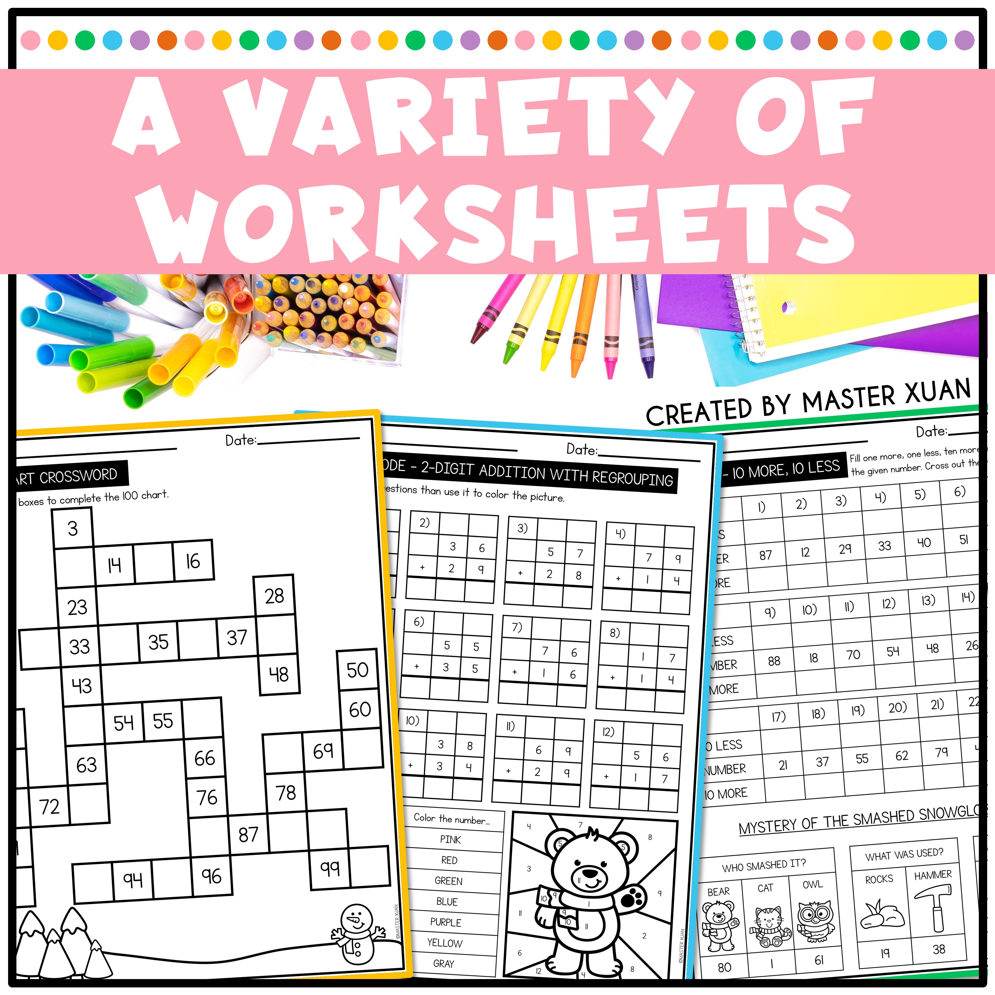 Winter math worksheets 2nd grade include a variety of worksheets.