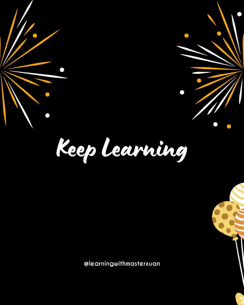 New year resolution for teachers 9: Keep learning.