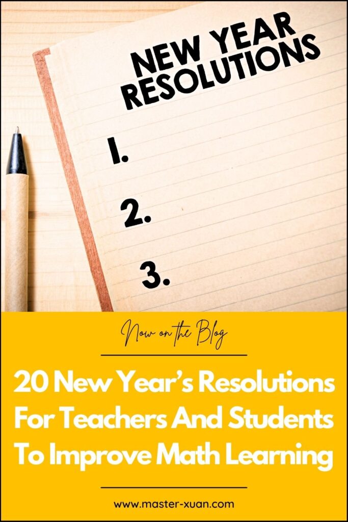 20 New Year’s Resolutions For Teachers And Students To Improve Math Learning