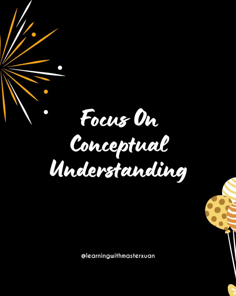 New year resolution for teachers 1: Focus on conceptual understanding