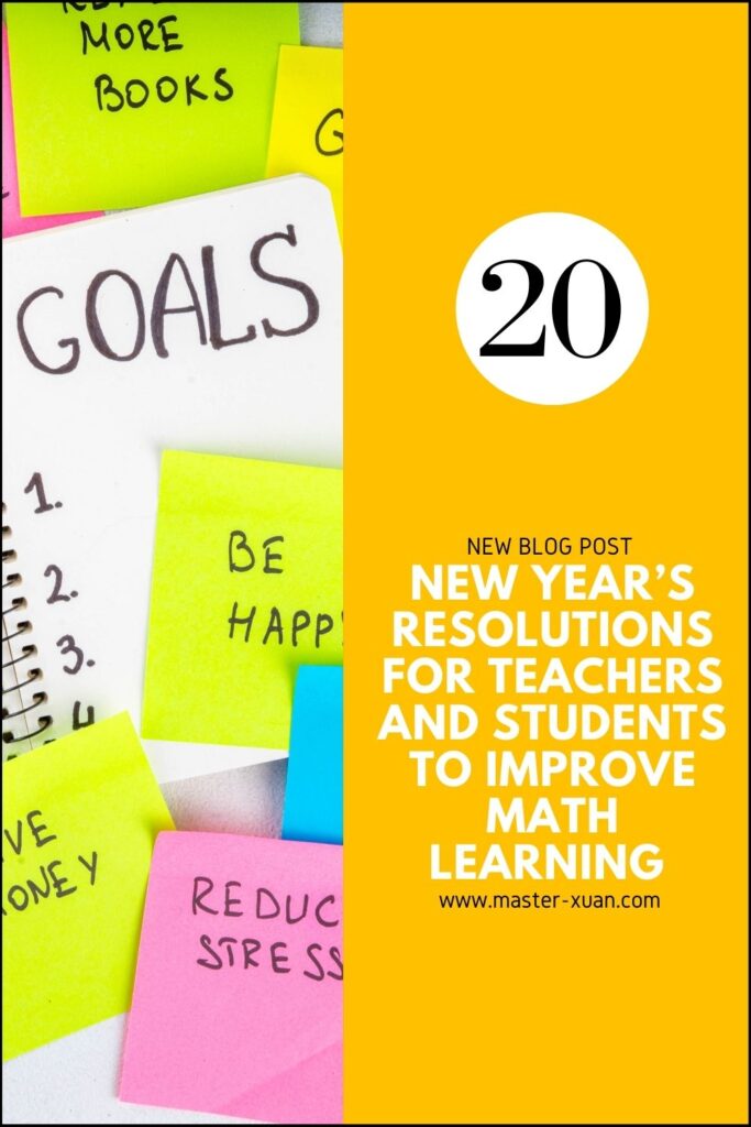 20 New Year Resolutions For Teachers And Students To Improve Math Learning