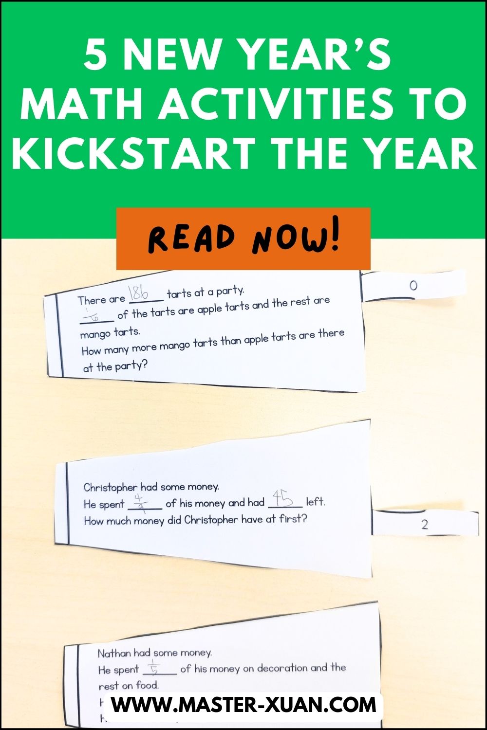 5 New Year’s Math Activities To Kickstart The Year - New Year's Party Popper Flip Book