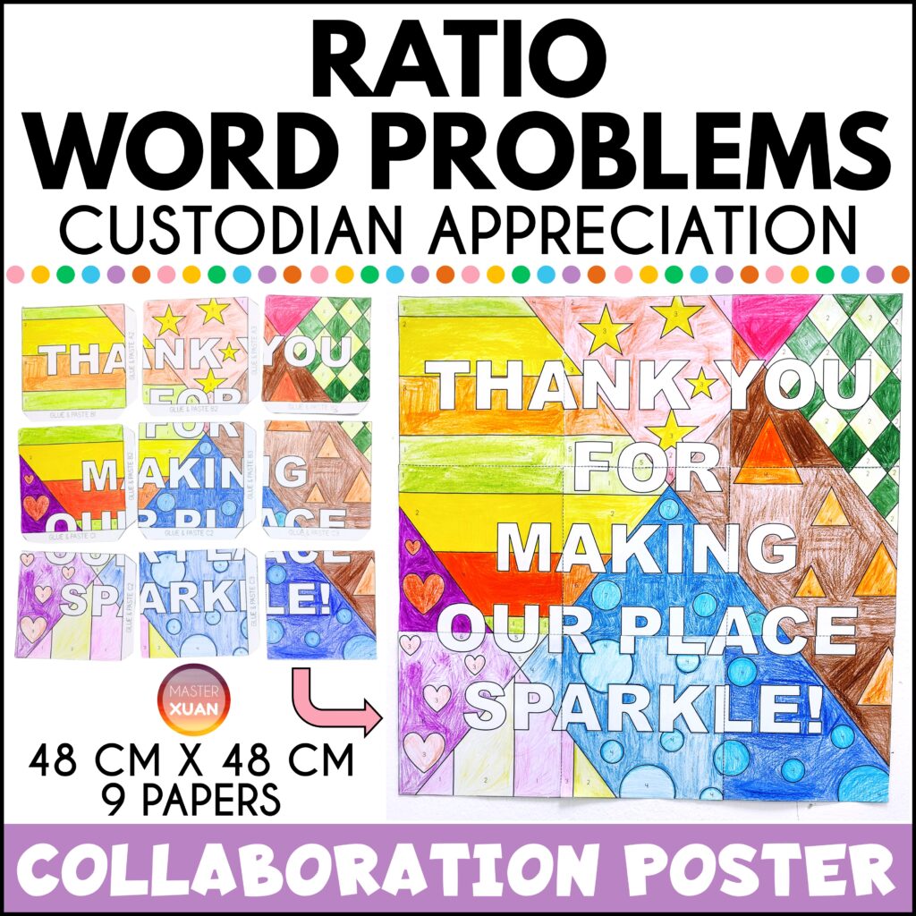 custodian appreciation printables collaboration poster for ratio word problems.