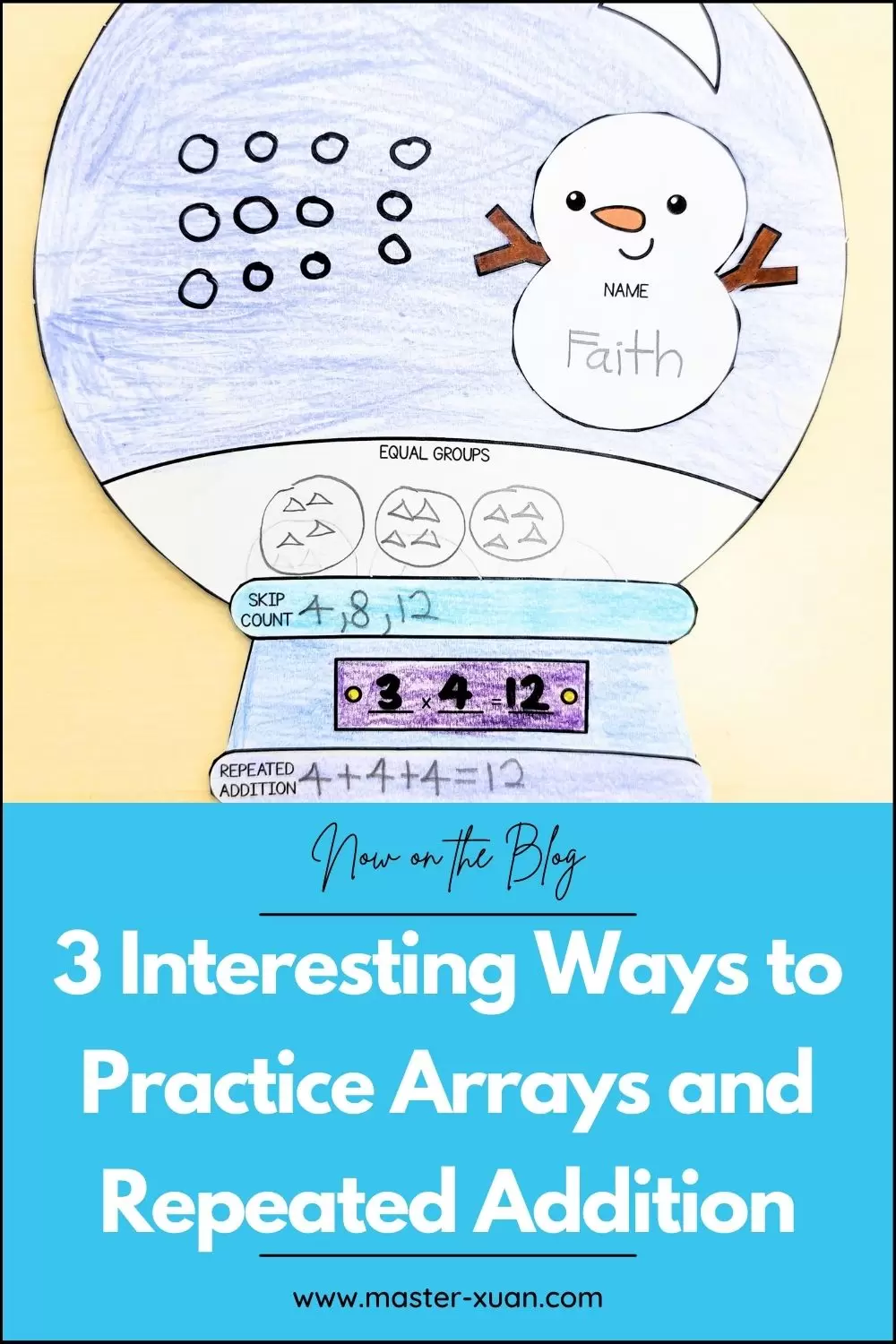 3 Interesting Ways to Practice Arrays and Repeated Addition ~ Master Xuan