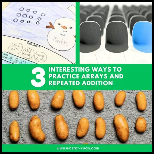 3 Interesting Ways to Practice Arrays and Repeated Addition