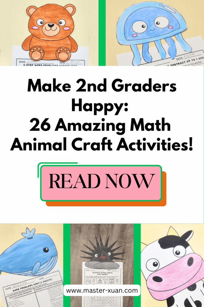 Make 2nd Graders Happy: 26 Amazing Math Animal Craft Activities!
