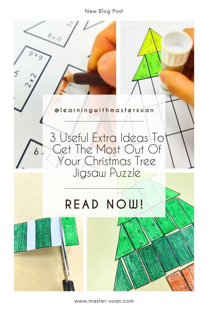 Engage your 3rd grade students with this math multiplication Christmas Tree jigsaw puzzle.