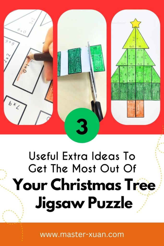 Engage your 3rd grade students with this math multiplication Christmas Tree jigsaw puzzle.