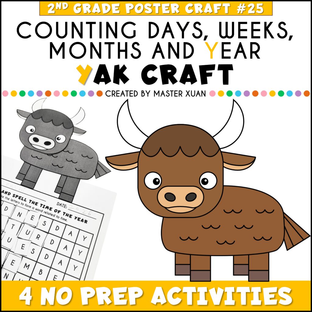Days of the week and months of the year worksheets Yak Craft.