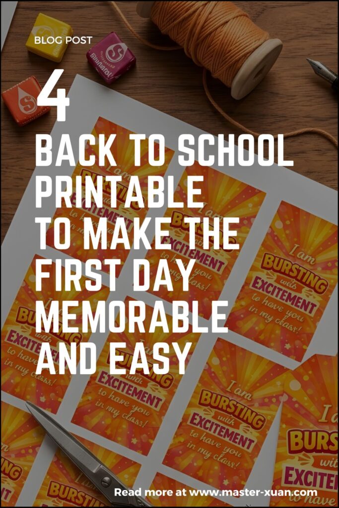 4 Back to School Printable to Make the First Day Memorable and Easy