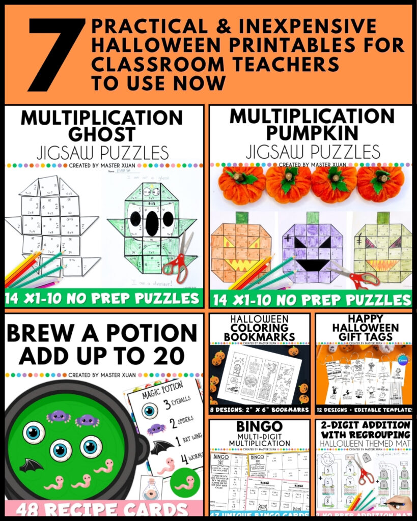 Halloween printables blog post cover