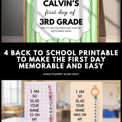 4 Back to School Printable to Make the First Day Memorable and Easy