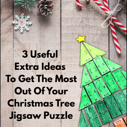 Christmas Tree Jigsaw Puzzle of Math Multiplication